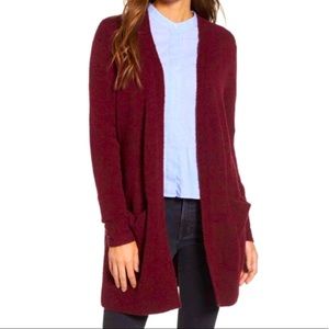NWT Madewell Ryder Burgundy Cardigan Sweater Sz M
